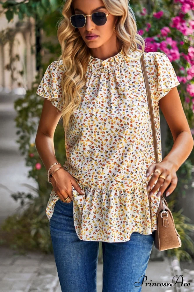 Floral Elegant Print Blouse - Image 10