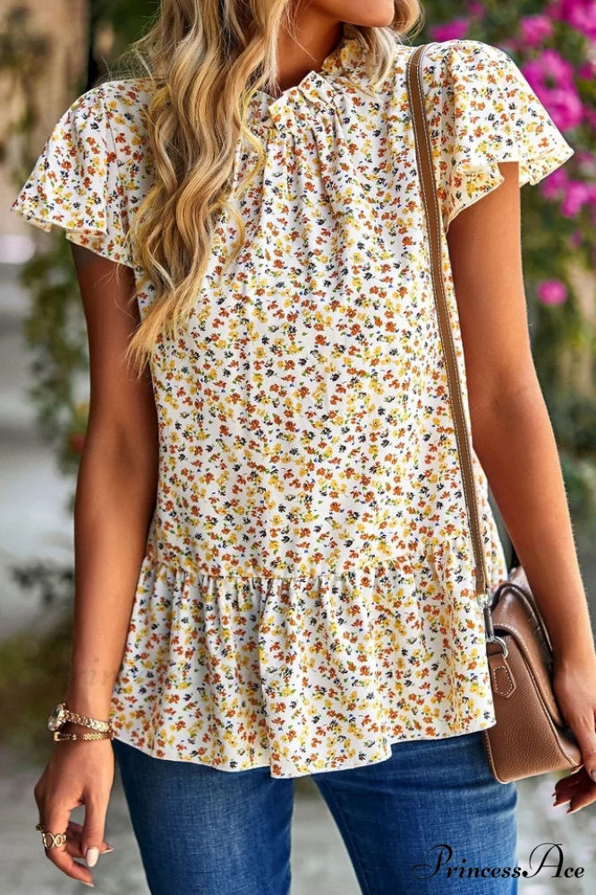 Floral Elegant Print Blouse - Image 11