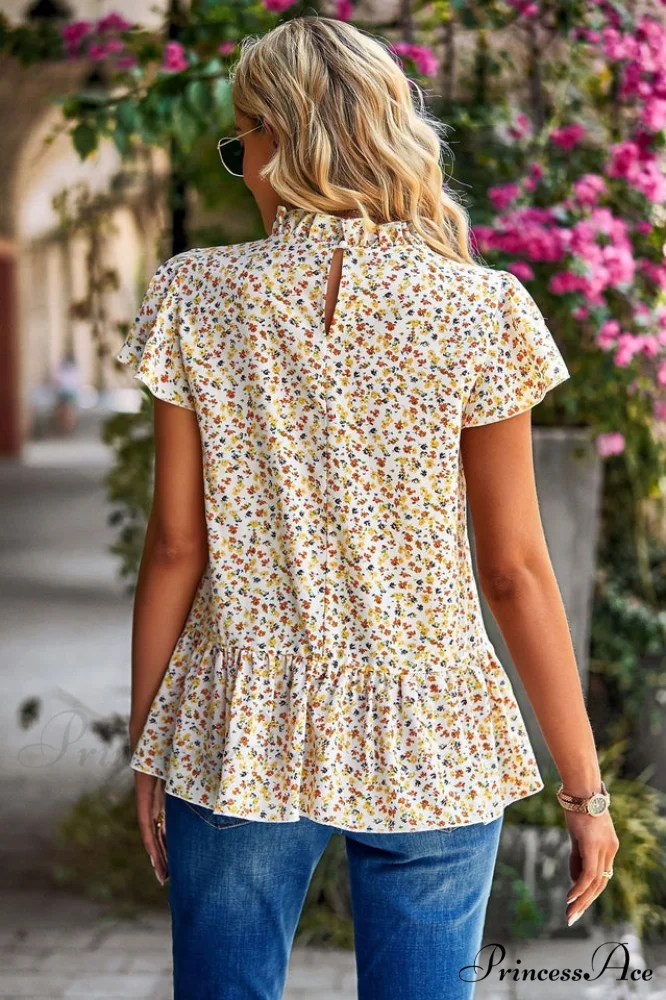 Floral Elegant Print Blouse - Image 12