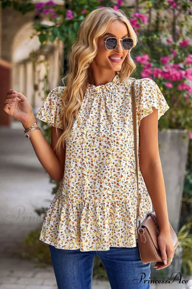Floral Elegant Print Blouse - Image 9