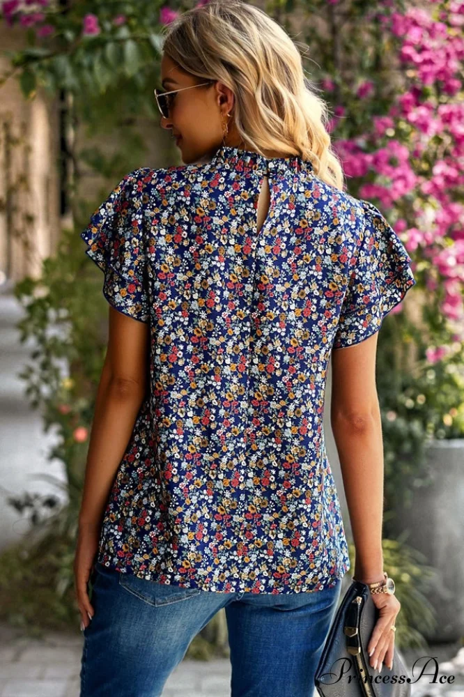 Floral Flutter Stylish Sleeve Top - Image 14