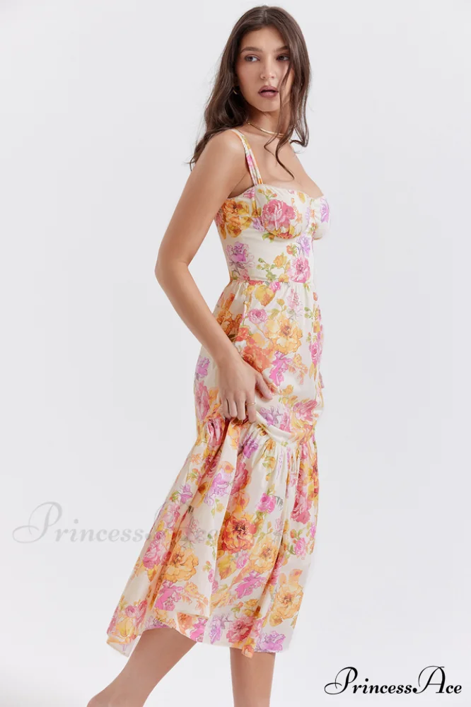 Elia Floral Stylish Midi Sundress - Image 11