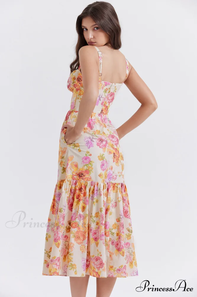 Elia Floral Stylish Midi Sundress - Image 12