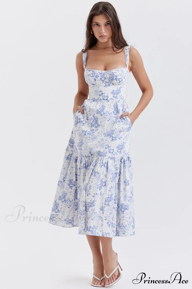 Elia Floral Stylish Midi Sundress - Image 14