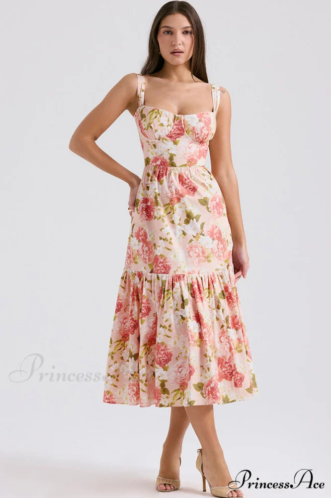 Elia Floral Stylish Midi Sundress - Image 2