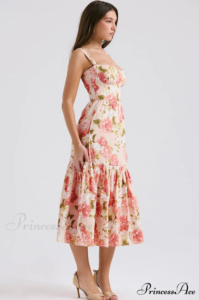 Elia Floral Stylish Midi Sundress - Image 3