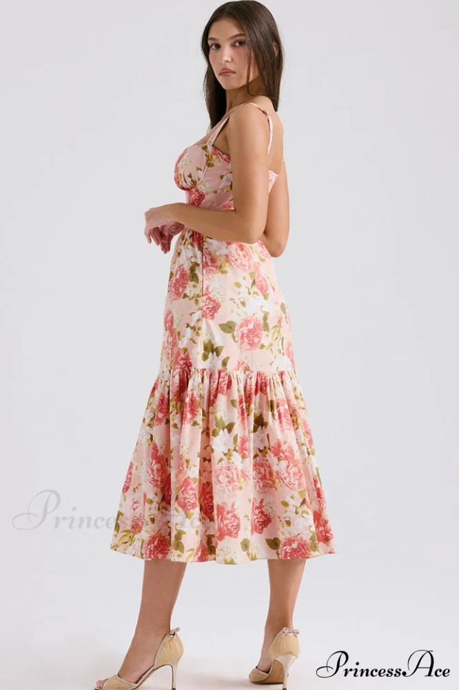 Elia Floral Stylish Midi Sundress - Image 4