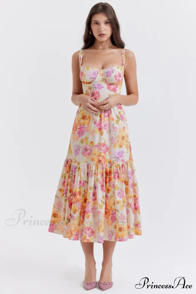 Elia Floral Stylish Midi Sundress - Image 6