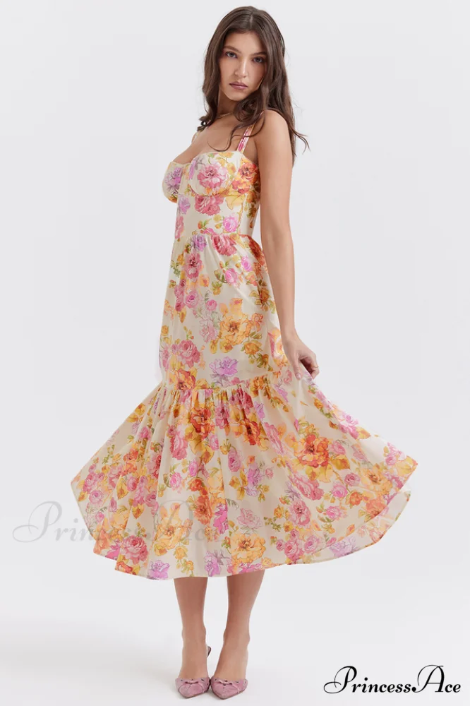 Elia Floral Stylish Midi Sundress - Image 9