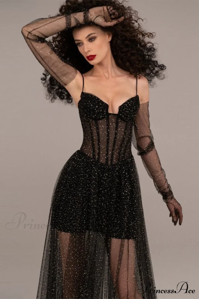 Crystal Embellished Stylish Corset Gown - Image 2