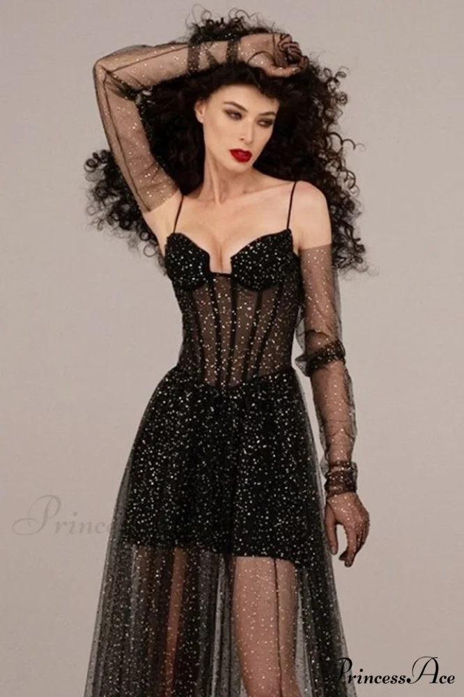 Crystal Embellished Stylish Corset Gown - Image 3