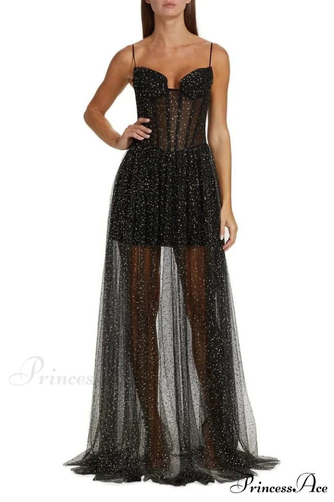Crystal Embellished Stylish Corset Gown - Image 5