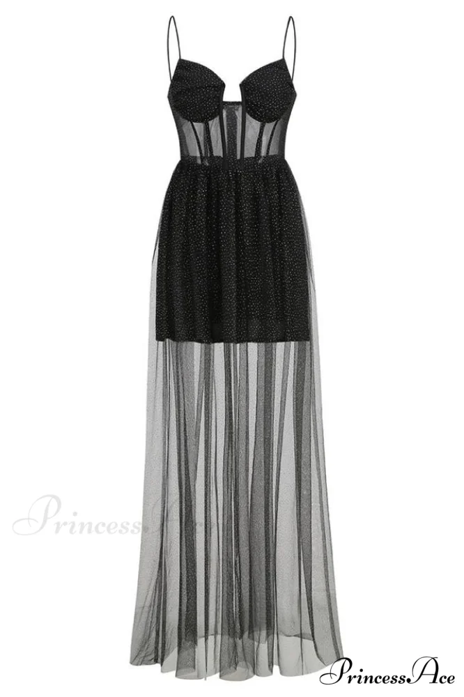 Crystal Embellished Stylish Corset Gown - Image 9