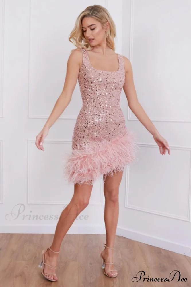 Evie Elegant Pink Dress - Image 6