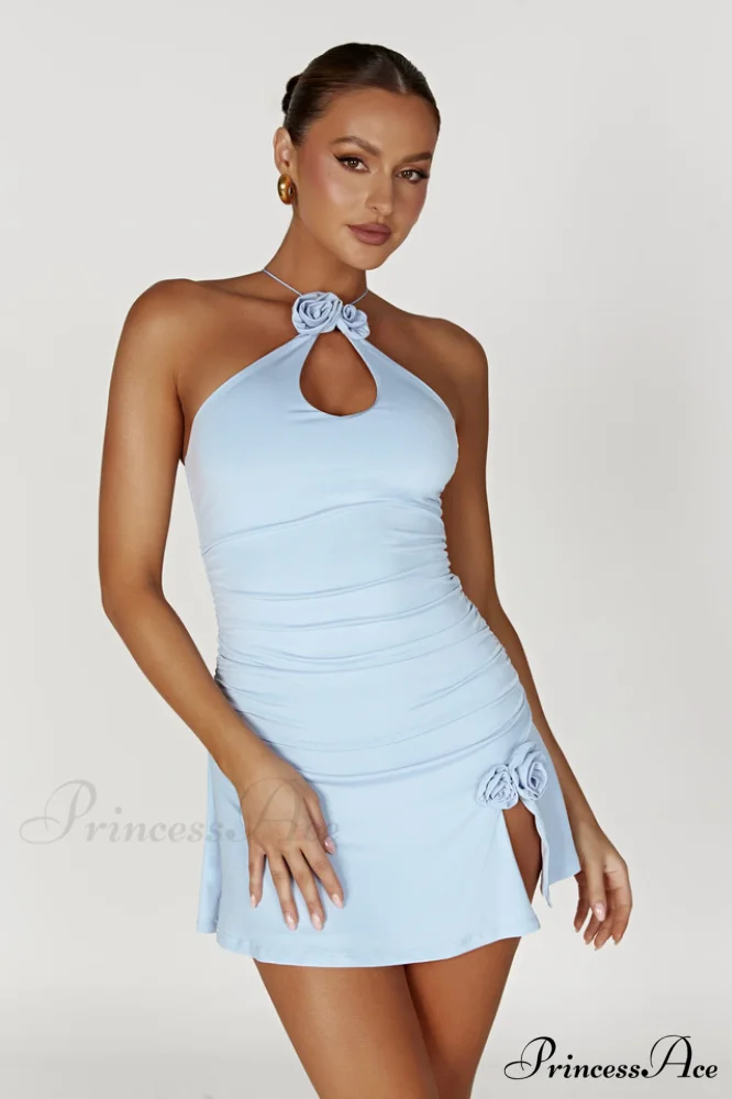 Adeline Rose Stylish Halter Mini Dress - Image 3