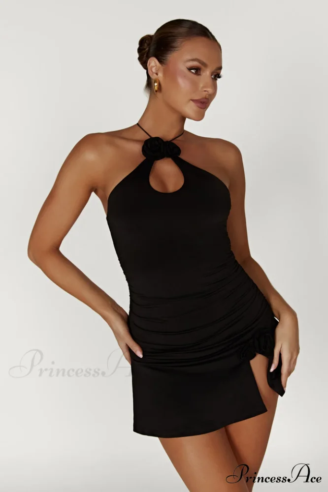 Adeline Rose Stylish Halter Mini Dress - Image 7