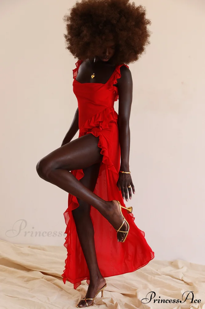 Ariel Cherry Stylish Pleated Maxi Dress - Image 12