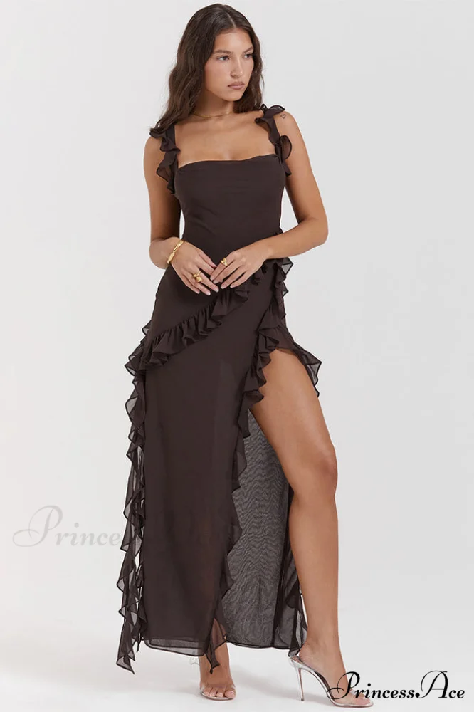 Ariel Cherry Stylish Pleated Maxi Dress - Image 15