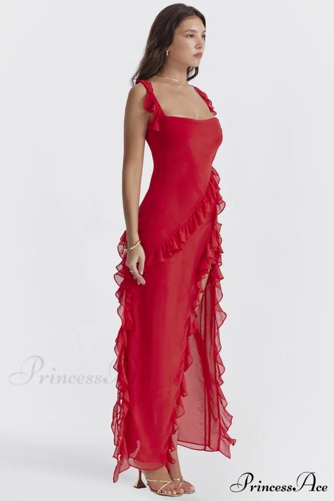 Ariel Cherry Stylish Pleated Maxi Dress - Image 6