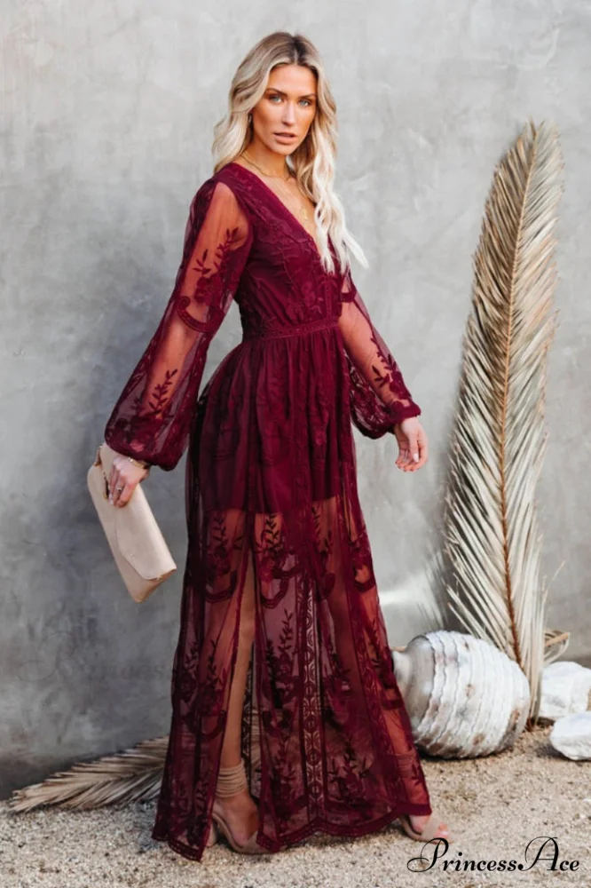Boho Lace Stylish Maxi Dress - Image 11