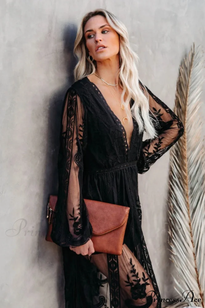 Boho Lace Stylish Maxi Dress - Image 18
