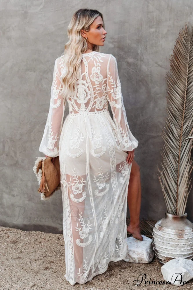 Boho Lace Stylish Maxi Dress - Image 2