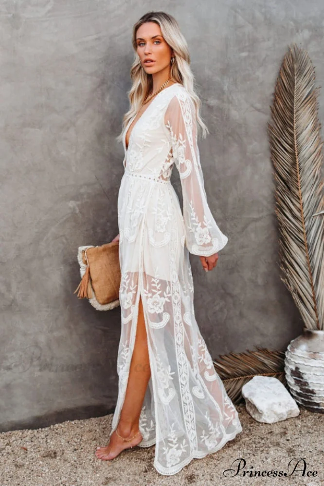 Boho Lace Stylish Maxi Dress - Image 6