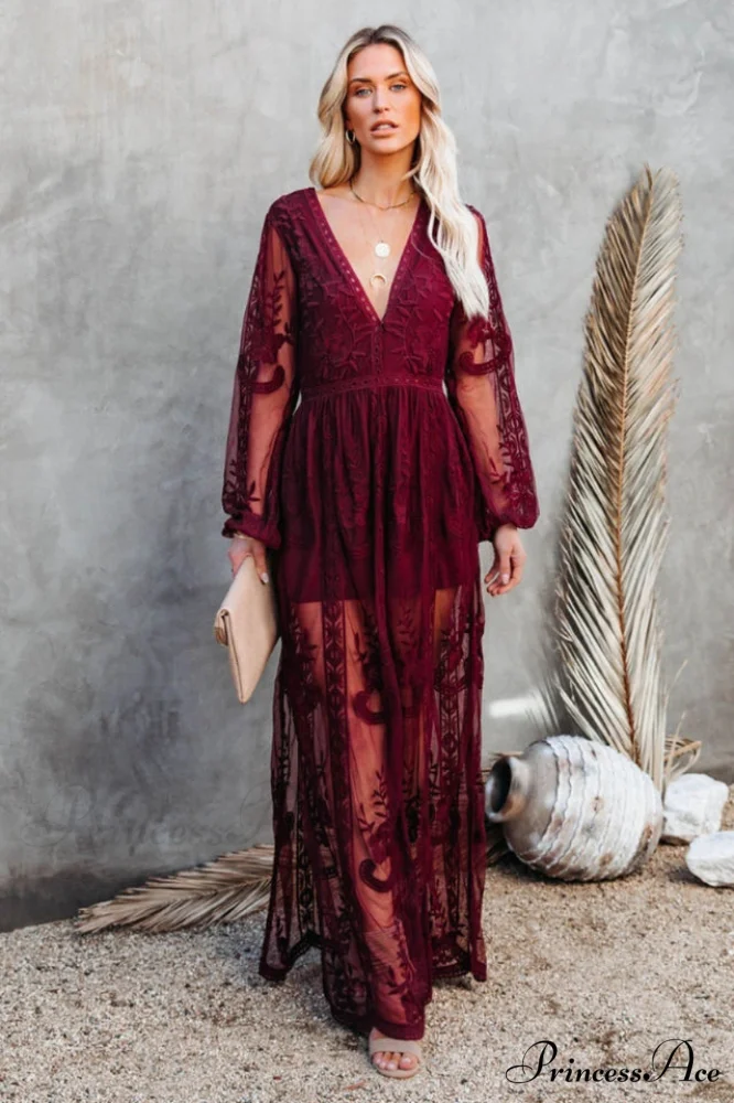 Boho Lace Stylish Maxi Dress - Image 7