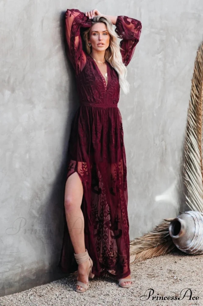 Boho Lace Stylish Maxi Dress - Image 8