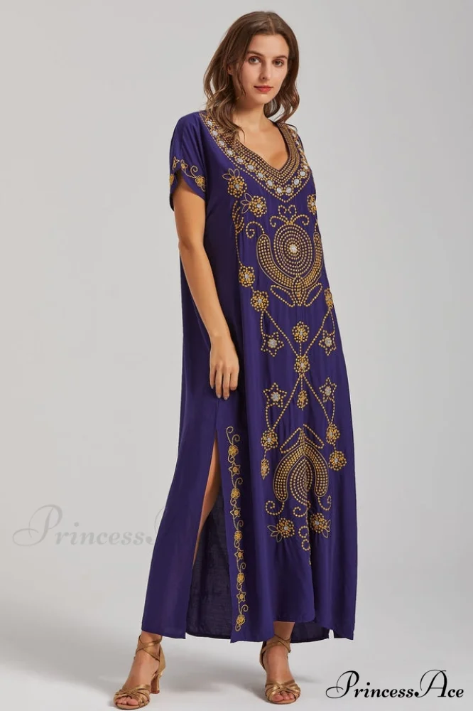 Boho Print Stylish Slit Dress - Image 12