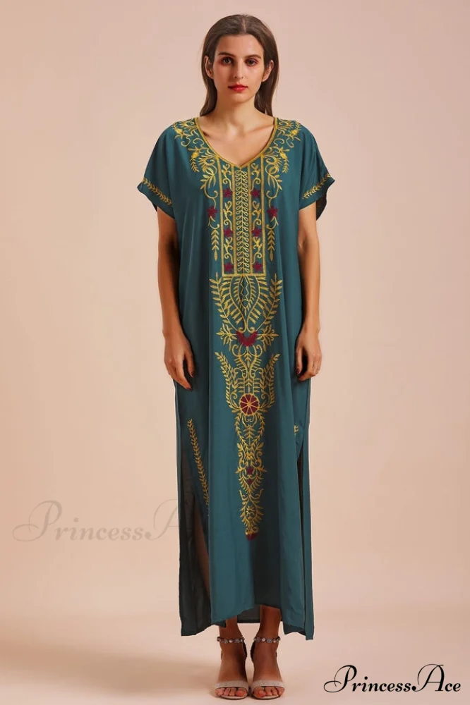Boho Print Stylish Slit Dress - Image 16
