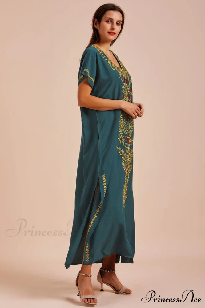 Boho Print Stylish Slit Dress - Image 17