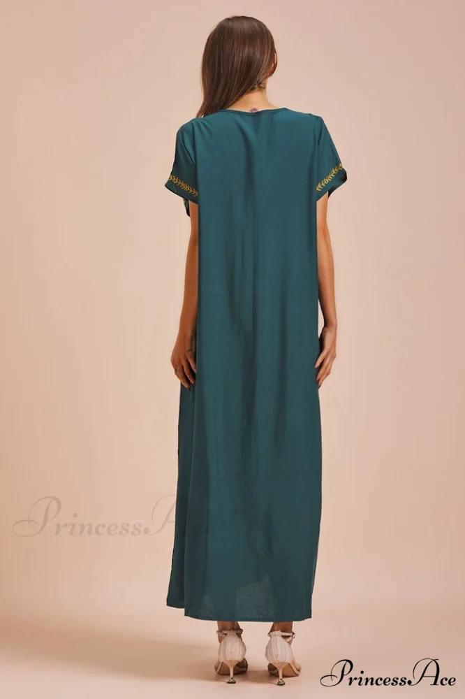 Boho Print Stylish Slit Dress - Image 19