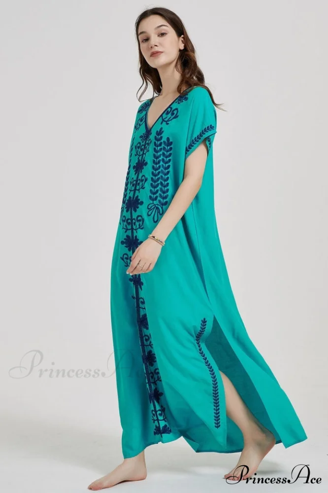 Boho Print Stylish Slit Dress - Image 2