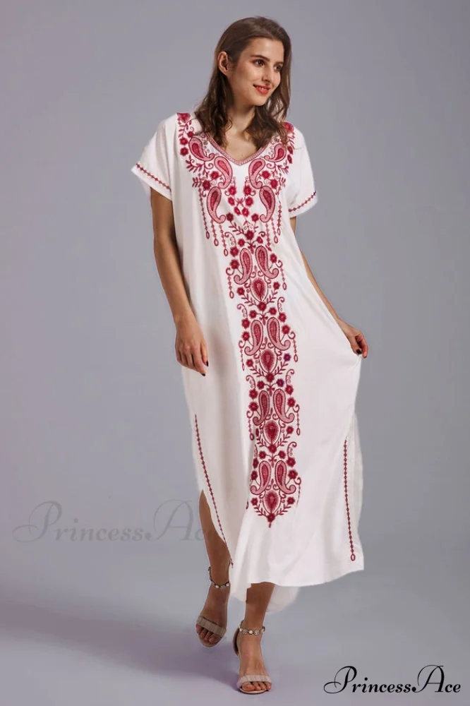 Boho Print Stylish Slit Dress - Image 23