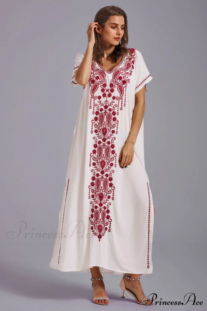 Boho Print Stylish Slit Dress - Image 24