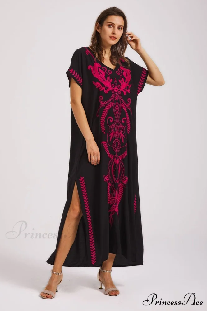 Boho Print Stylish Slit Dress - Image 26
