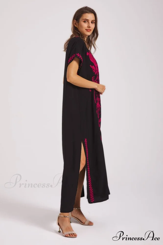 Boho Print Stylish Slit Dress - Image 27