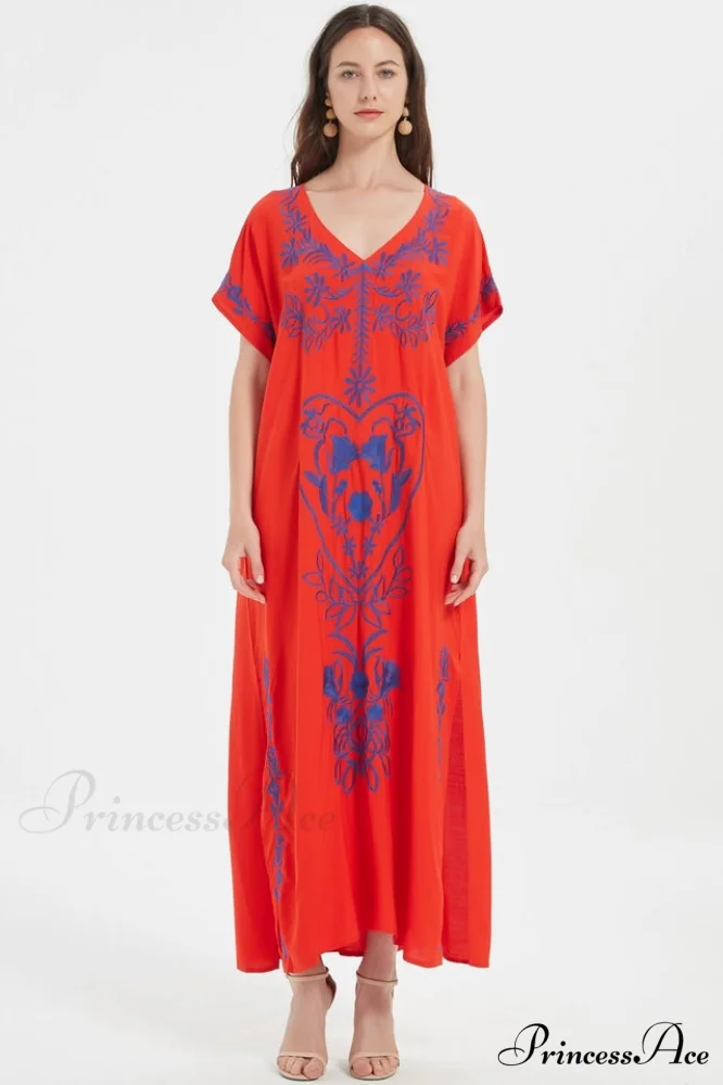 Boho Print Stylish Slit Dress - Image 29