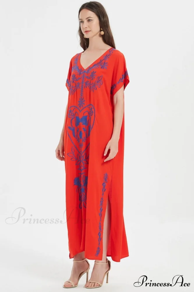 Boho Print Stylish Slit Dress - Image 30