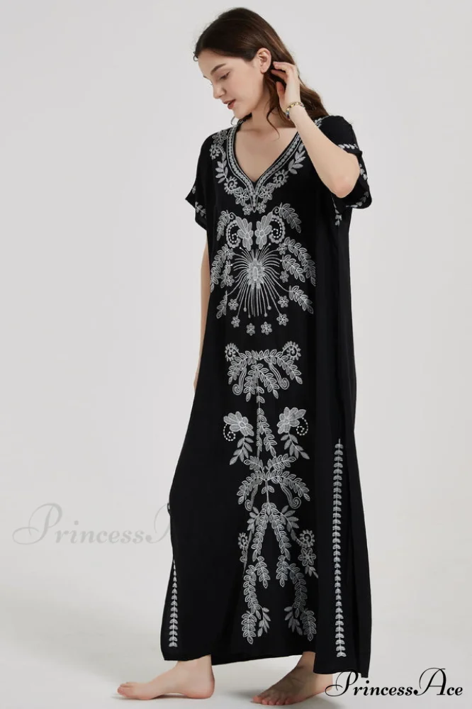 Boho Print Stylish Slit Dress - Image 34