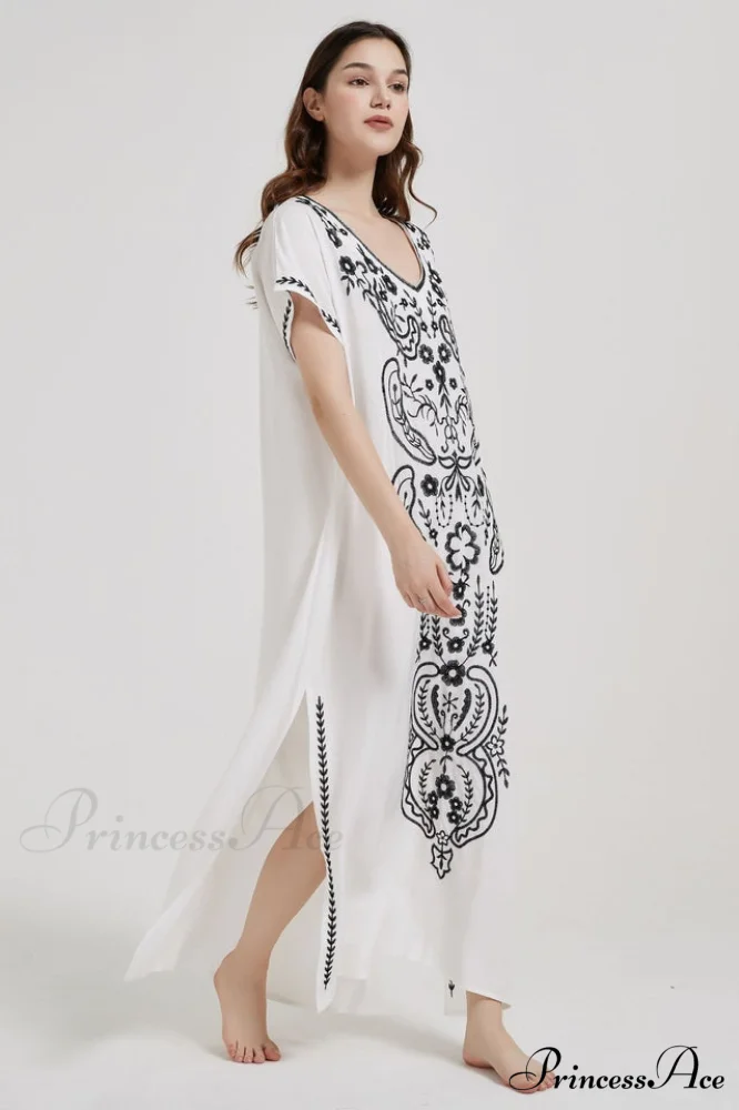 Boho Print Stylish Slit Dress - Image 38