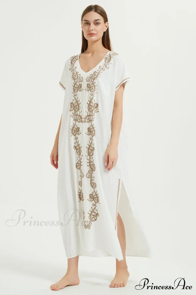 Boho Print Stylish Slit Dress - Image 40