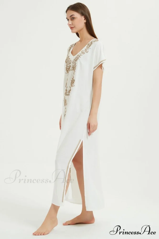 Boho Print Stylish Slit Dress - Image 42