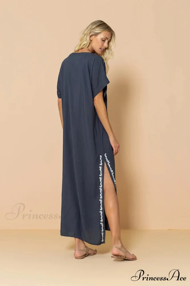 Boho Print Stylish Slit Dress - Image 47