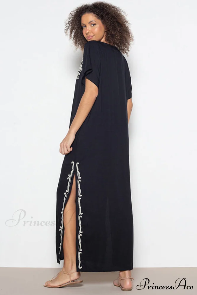Boho Print Stylish Slit Dress - Image 7