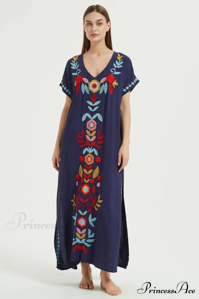 Boho Print Stylish Slit Dress - Image 8