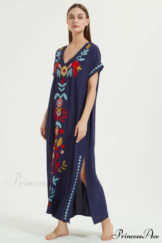 Boho Print Stylish Slit Dress - Image 9