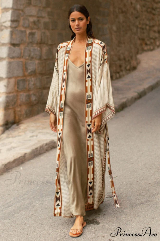 Boho Tie Stylish Dye Kimono Blouse - Image 12