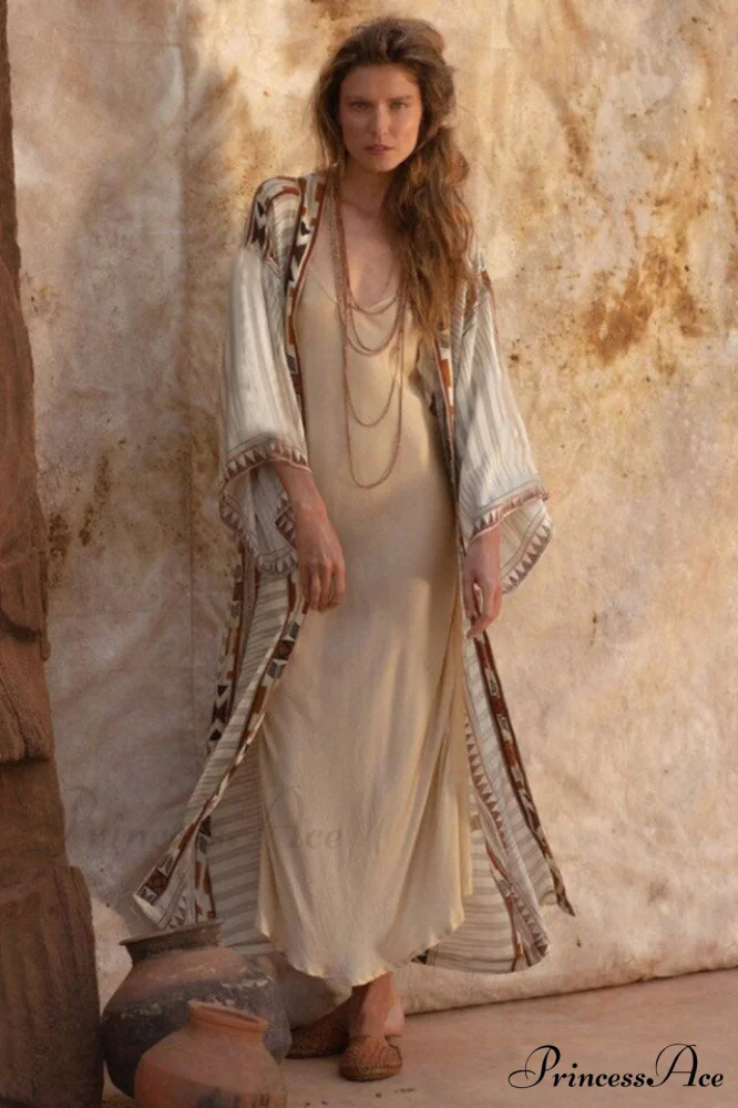 Boho Tie Stylish Dye Kimono Blouse - Image 13